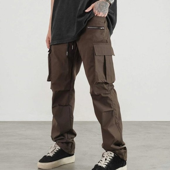 Brown Mens Cargo Pants - Picture 3 of 4